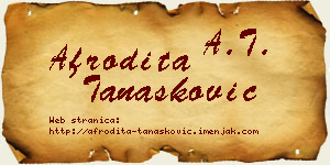 Afrodita Tanasković vizit kartica